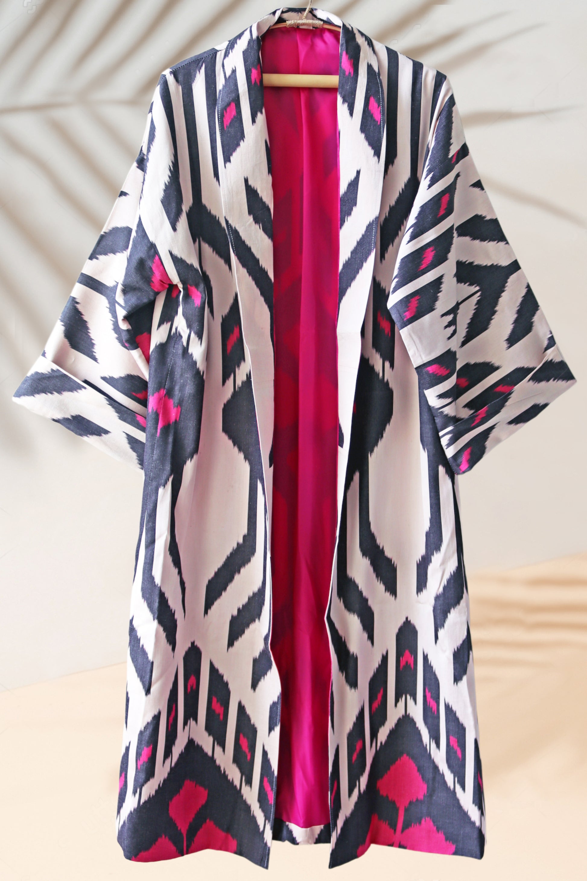 Silk ikat kimono caftan