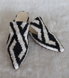 silk velvet ikat slippers 050