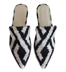 silk velvet ikat slippers 050