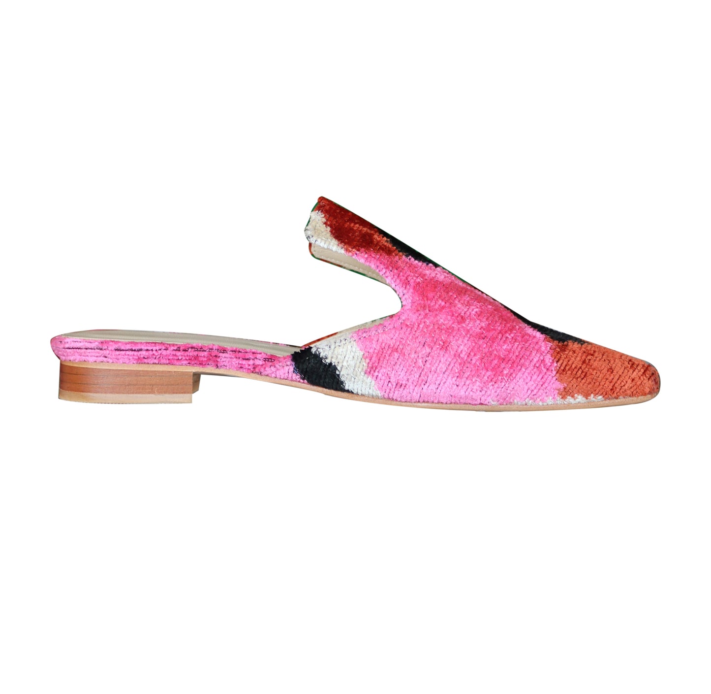 silk velvet ikat slippers 051