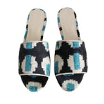 silk velvet ikat slippers 019