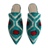 silk velvet ikat slippers 009