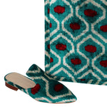 silk velvet ikat slippers 009