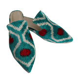 silk velvet ikat slippers 009