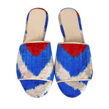 silk velvet ikat slippers 010