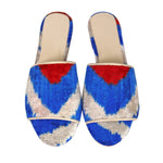 silk velvet ikat slipper 38