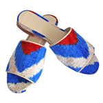 silk velvet ikat slippers 010