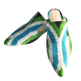 silk velvet ikat slippers 015