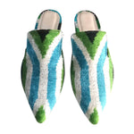 silk velvet ikat slippers 015