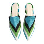 silk velvet ikat slippers 008