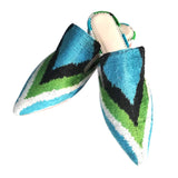 silk velvet ikat slippers 008