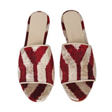 silk velvet ikat slippers 011