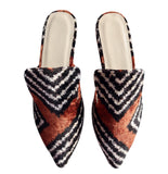 silk velvet ikat slippers 002