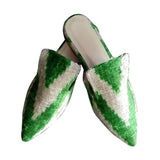 silk velvet ikat slippers 006