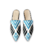 silk velvet ikat slippers 027