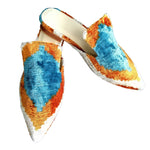 silk velvet ikat slippers 035