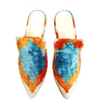 silk velvet ikat slippers 035