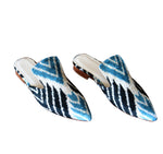 silk velvet ikat slippers 027