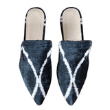 silk velvet ikat slippers 039