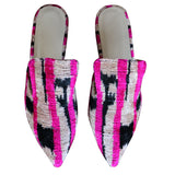 silk velvet ikat slippers 004