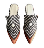 silk velvet ikat slippers 038