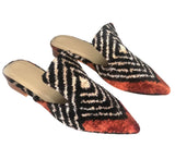 silk velvet ikat slippers 038