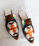 silk velvet ikat slippers 041