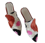 silk velvet ikat slippers 043