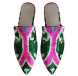 silk velvet ikat slippers 049