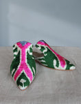 silk velvet ikat slippers 049