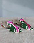 silk velvet ikat slippers 049