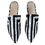 silk velvet ikat slippers 001