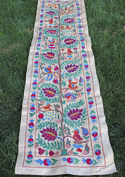 silk suzani table runner 002