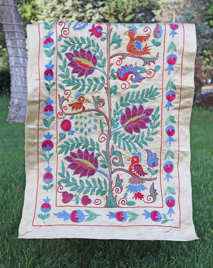 silk suzani table runner 002