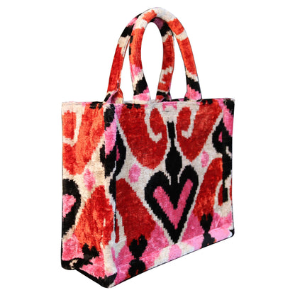silk velvet ikat mini totebag 044