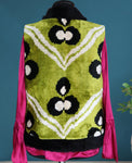 Silk Velvet Ikat Green Vest