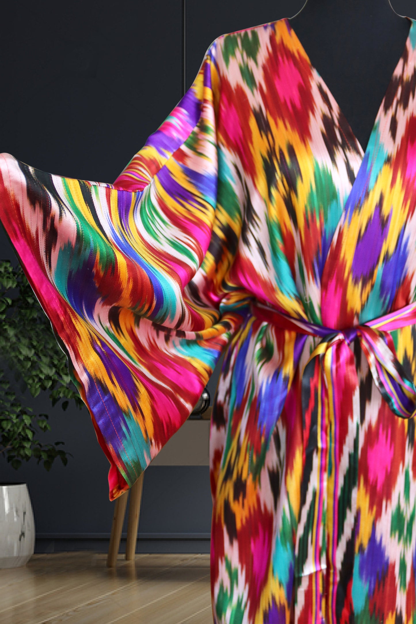 vintage silk ikat kimono vk 015