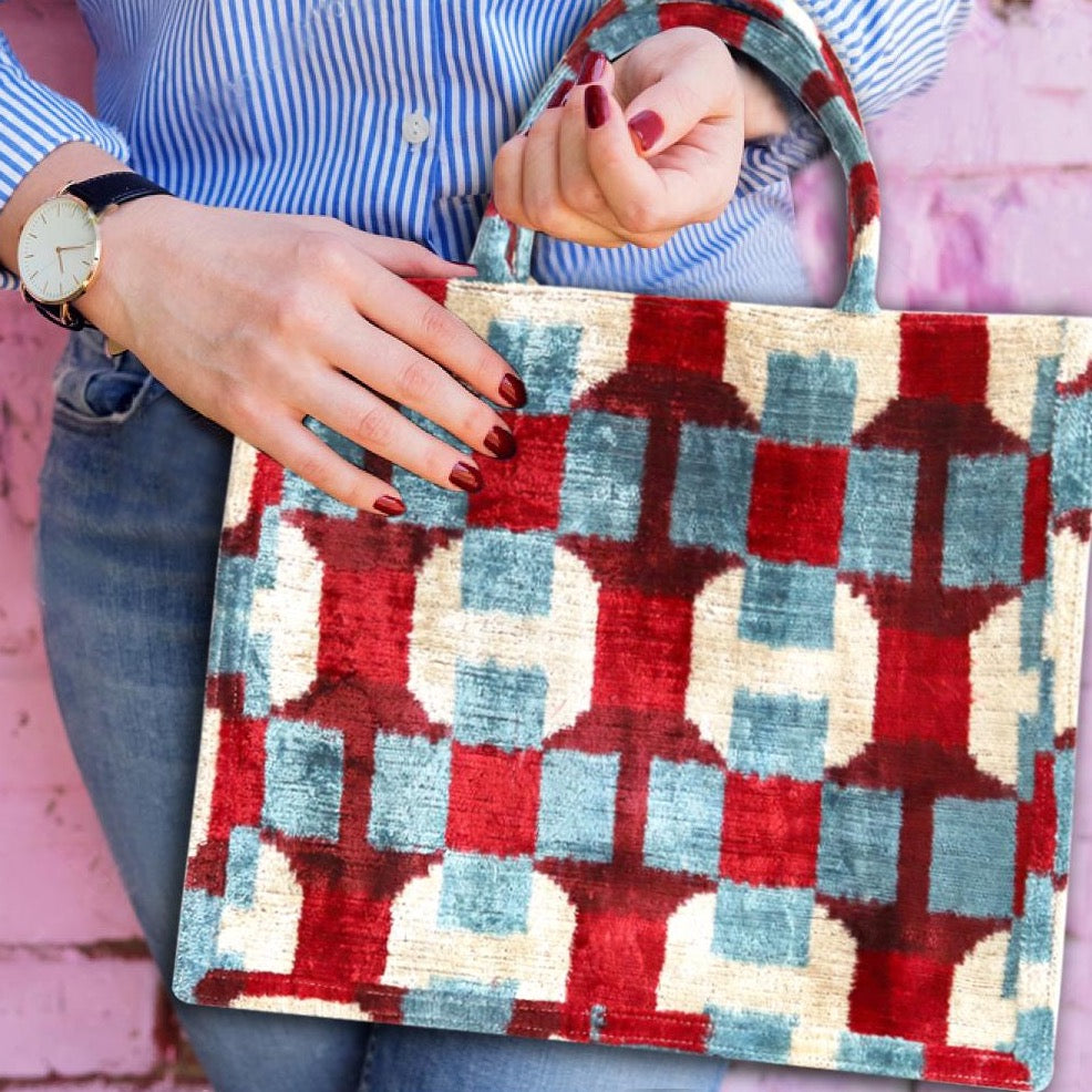 silk velvet ikat totebag 037