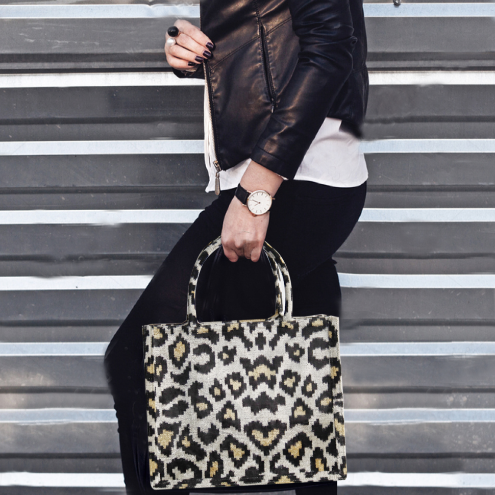 silk velvet ikat mini totebag 022